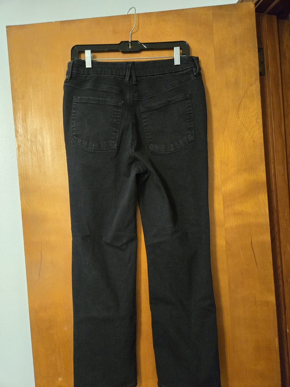 Good American Good Legs Straight Black Pull On Jeans Size L - Picture 2 of 4